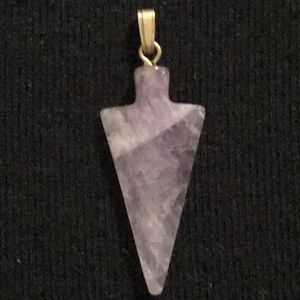 Amethyst stone Arrowhead with Sterling Silverclasp